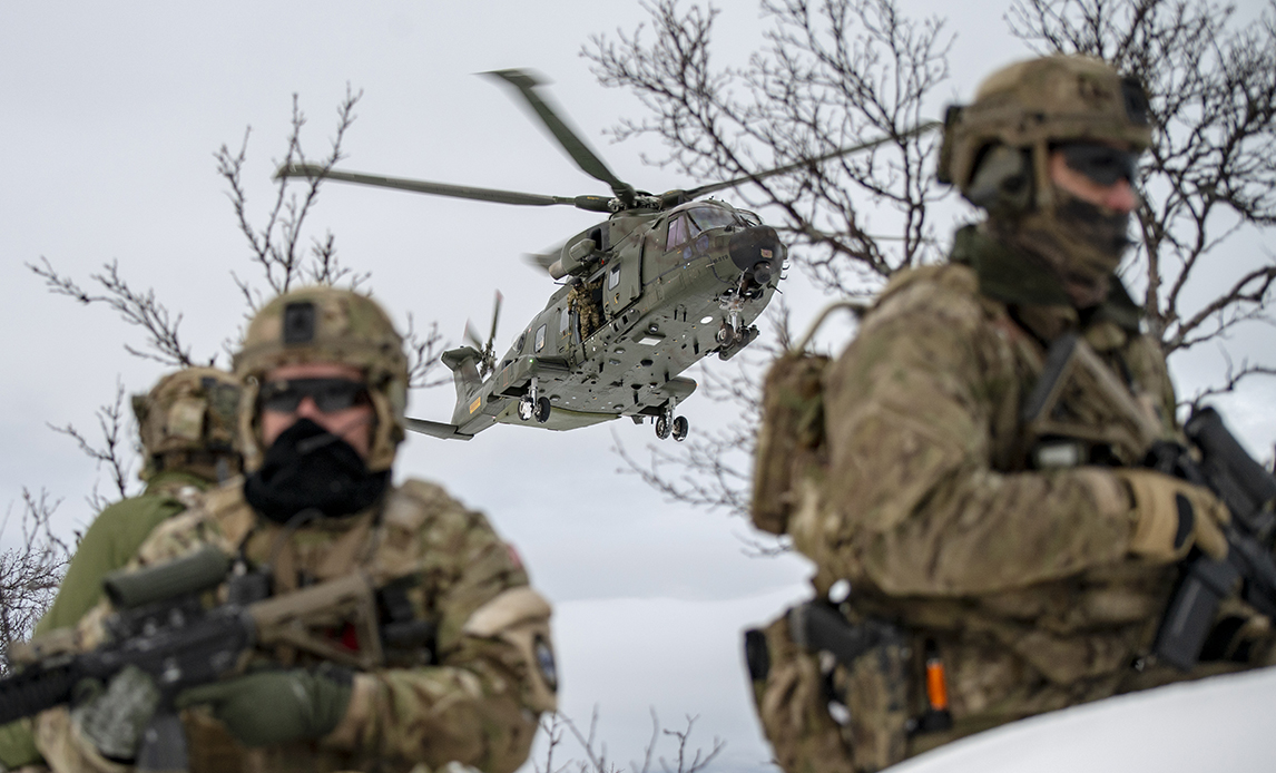 Danske soldater er blevet sat af i de norske fjelde