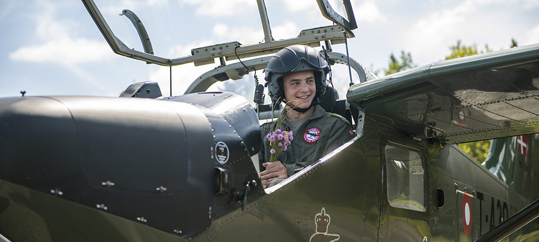 Første soloflyvning af en elev ved Flyveskolen