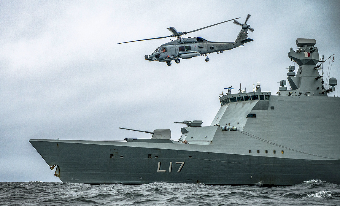 Seahawk ved dansk Fregat