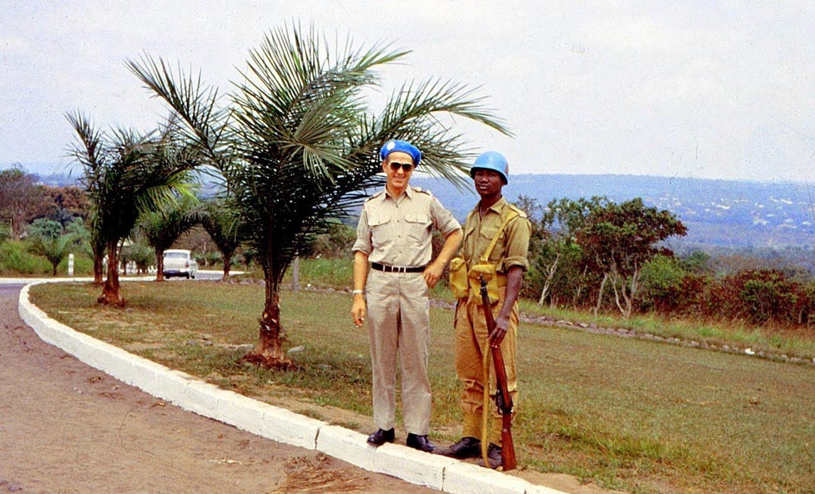 Foto taget i forbindelse med, at en dansk soldat fra flyvevåbnet - Paul E. Ancker - i august 1960 var udsendt til FN-missionen Organisation des Nations Unies à Congo (ONUC).