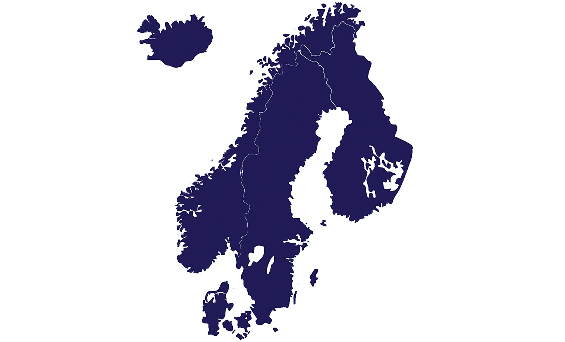 NORDEFCOs medlemslande.