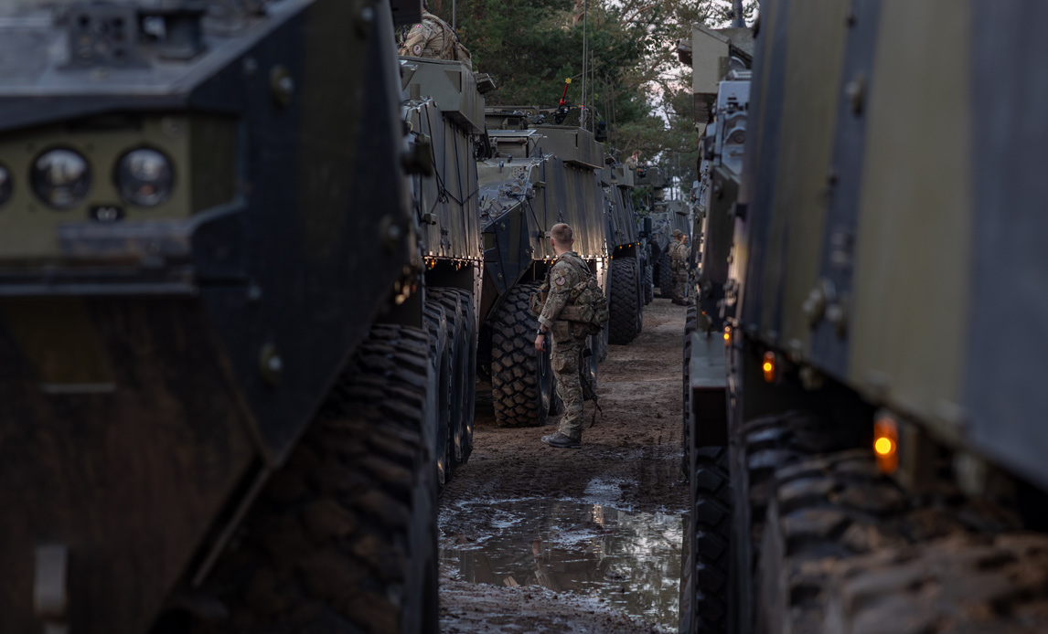 Danske soldater på øvelse i Letland i september 2024