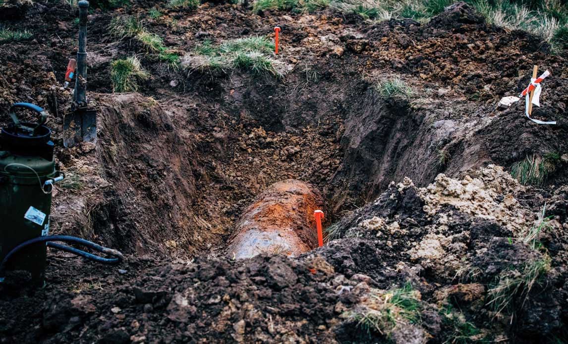 De to 500 kg-bomber bliver af chefen for ammunitionsrydderne kaldt ”sovende kæmper”.