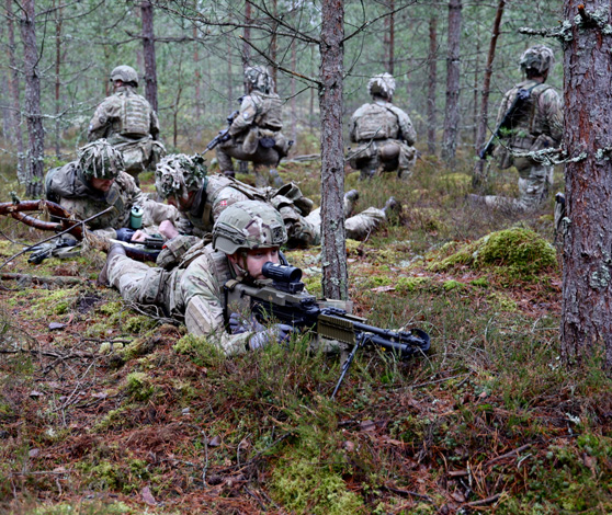 Danske soldater øver i Letland