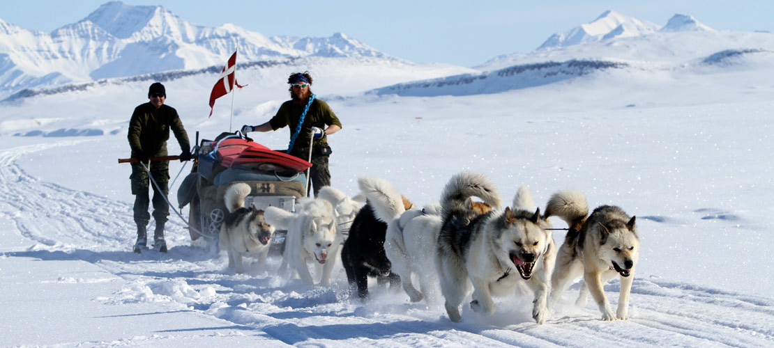 Et hold fra Slædepatruljen Sirius ved Mestersvig
