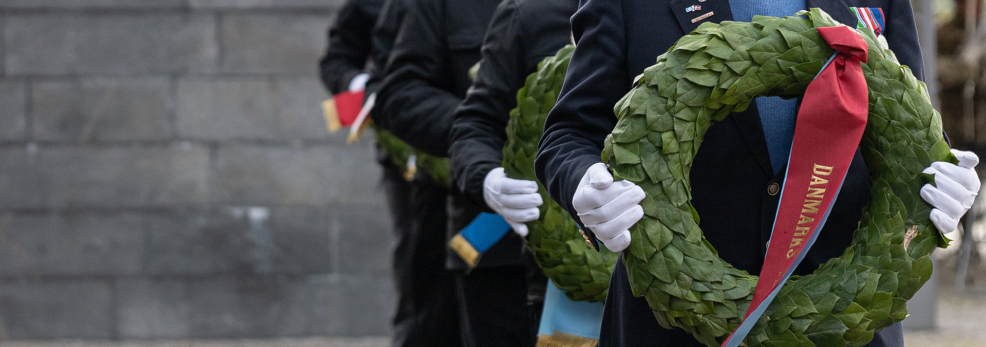 Kranselægning ved Monumentet i Kastellet